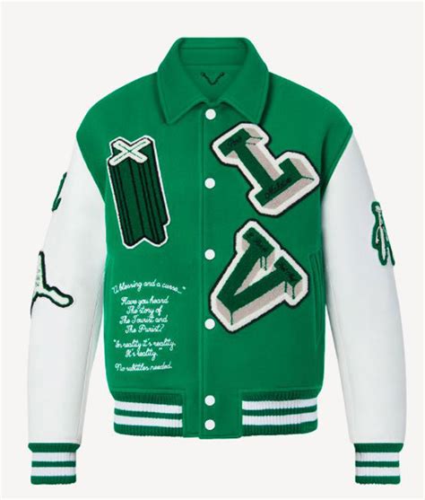 lv green varsity jacket